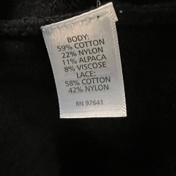 J. Jill Black Cardigan Sweater Womens Med Petite Sparkle Buttons Alpaca Romantic - Picture 11 of 11